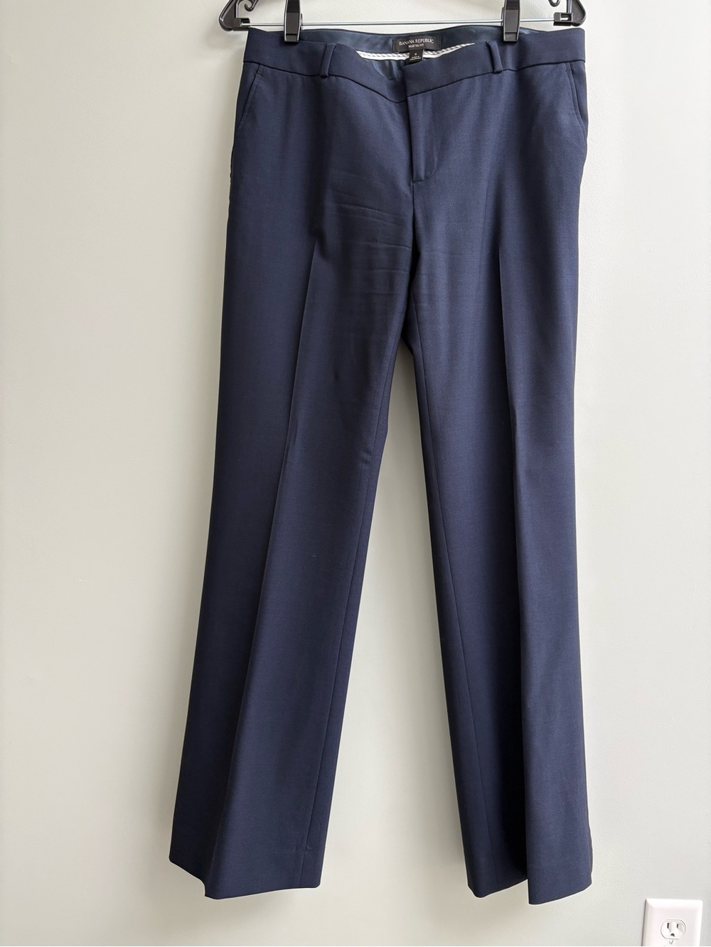 Banana Republic Navy Straight-Leg Trousers